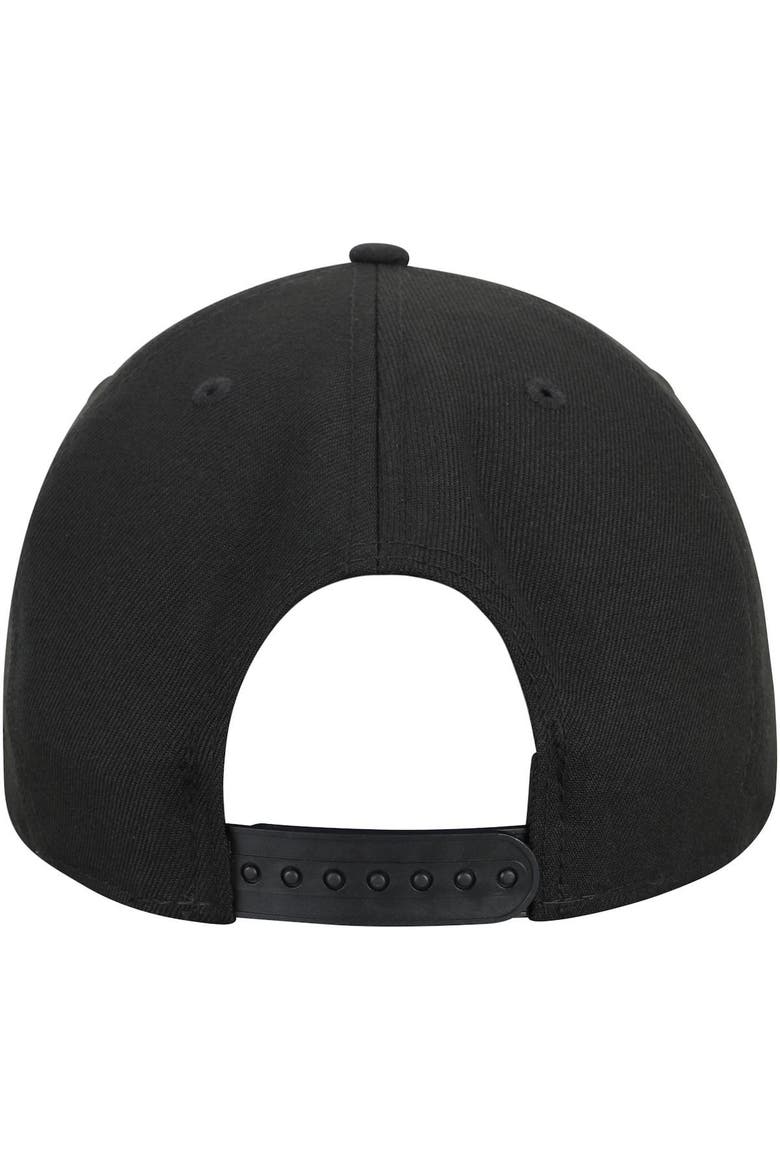 Chicago White Sox New Era Black on Black 9FIFTY Team Snapback Adjustable Hat - Black, Alternate, color, Black