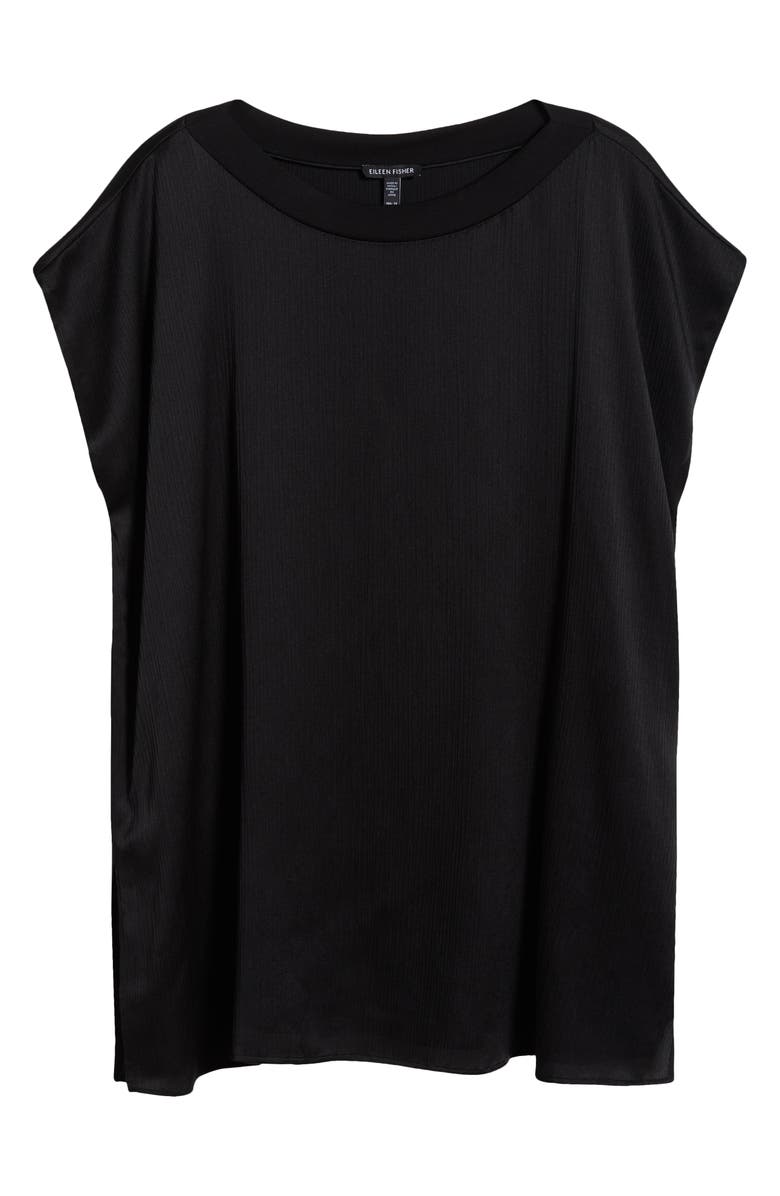 Eileen Fisher Bateau Neck Silk Top, Alternate, color,