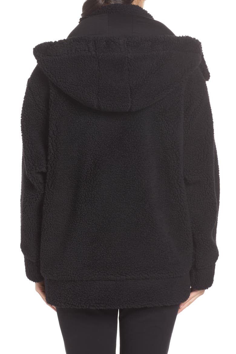Norte Faux Fur Coat, Alternate, color, BLACK