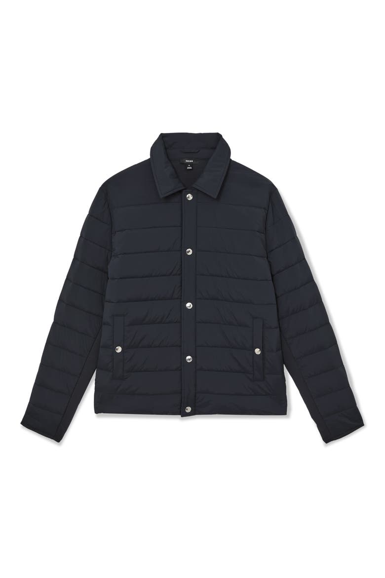 Harrison Quilted Shirt Jacket, Alternate, color, NAVY