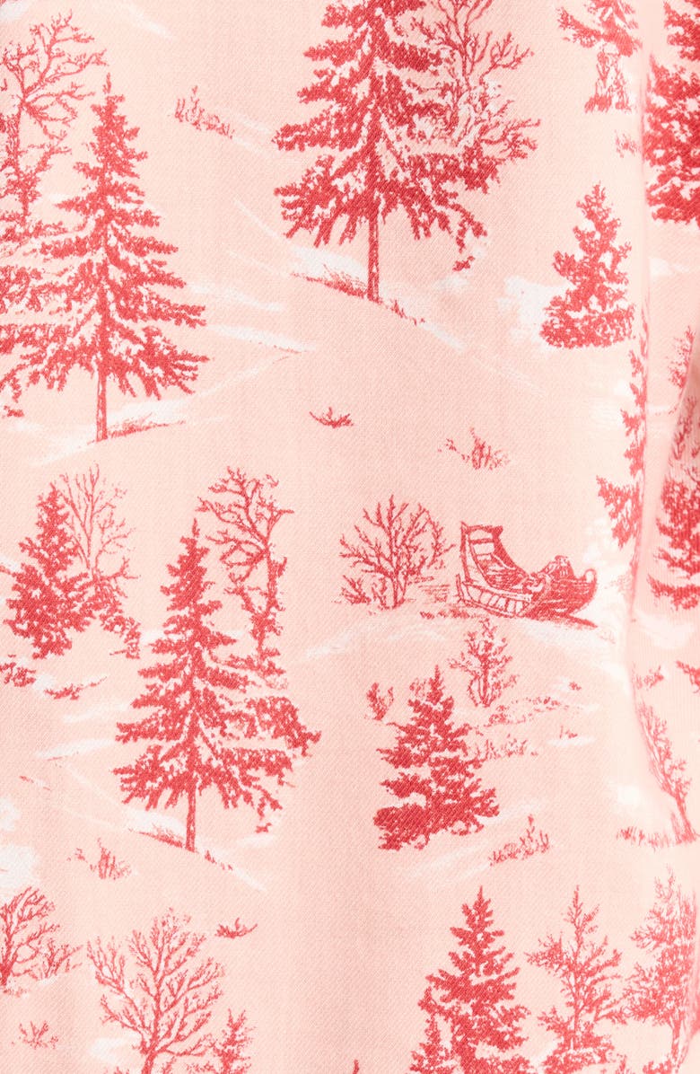 Nordstrom Cozy Cotton Blend Flannel Pajamas, Alternate, color, Pink- Red Spruce Toile