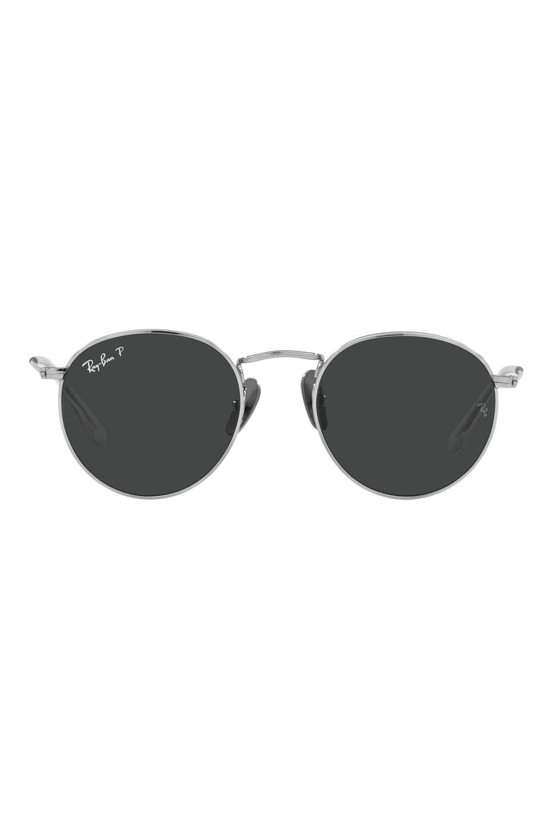 50mm Titanium Sunglasses, Main, color, SILVER