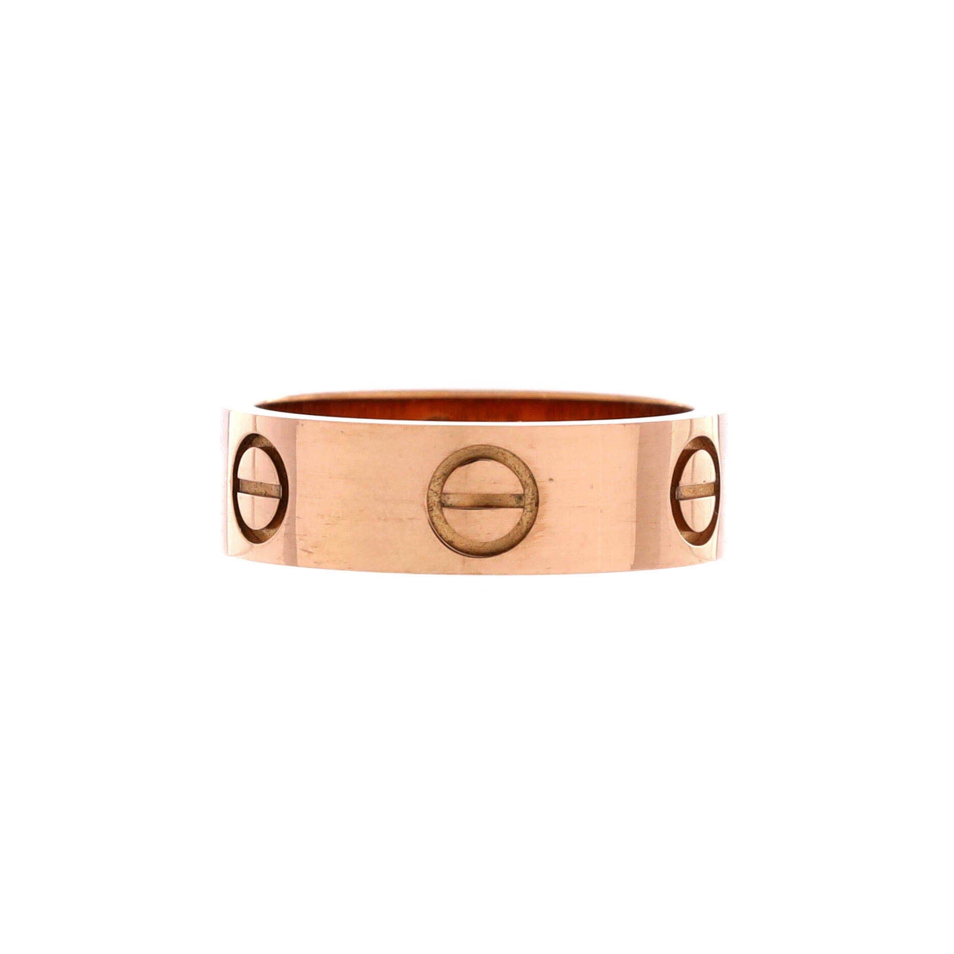 Love Band Ring 18K Rose Gold, Main, color, Metallic Gold