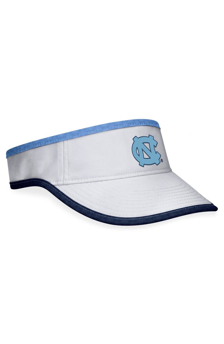 TOP OF THE WORLD Men's Top of the World White North Carolina Tar Heels Daybreak Adjustable Visor, Alternate, color,