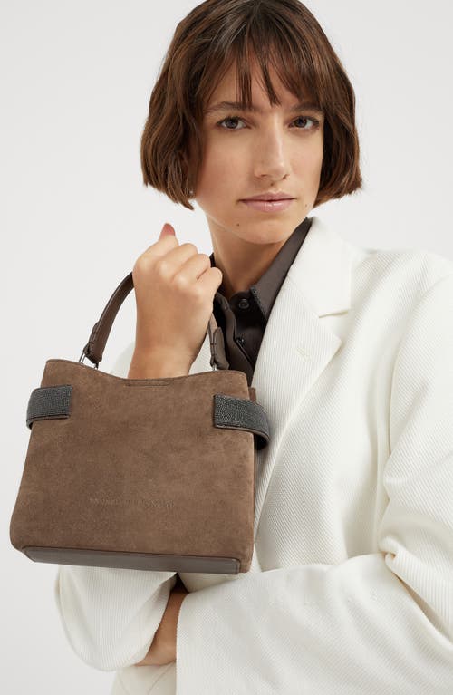 Brunello Cucinelli Small Top-handle Essence Bag In Brown