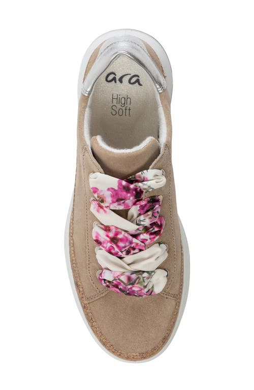 Ara Rem Sneaker In Sand/silver