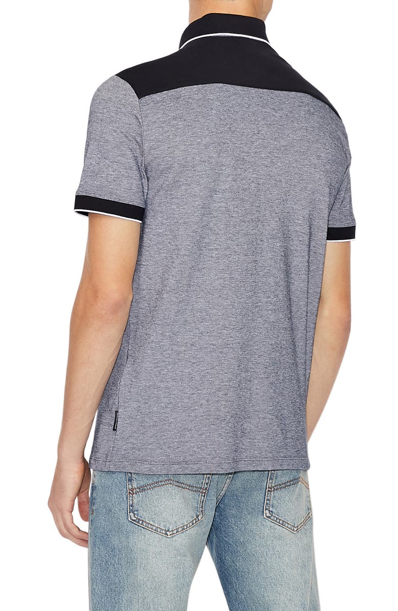 Armani Exchange Heathered Piqué Polo, Alternate, color, 