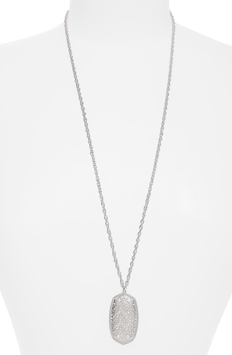Kendra Scott Rae Long Filigree Pendant Necklace, Main, color,
