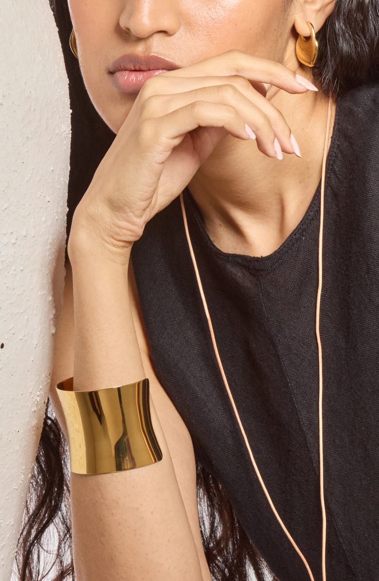 Lady Grey Cave Cuff Bracelet, Alternate, color, Gold