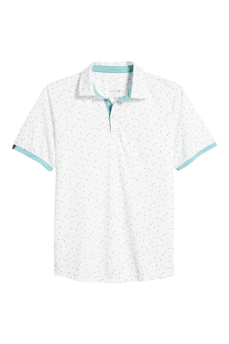 Fraser Tee Print Performance Golf Polo, Alternate, color, WHITE-MARINE