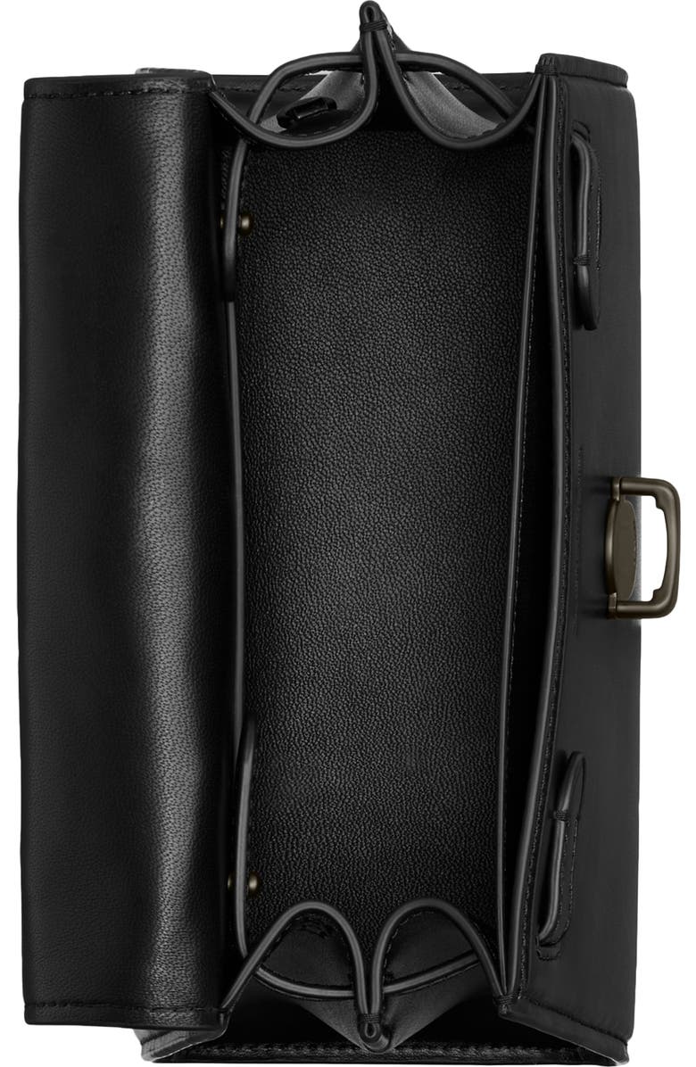 COACH Black Collection Luxe Leather Top Handle Bag, Alternate, color,