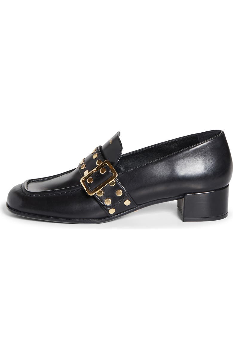 Prada Modellerie Stud Loafer Pump, Alternate, color, Nero