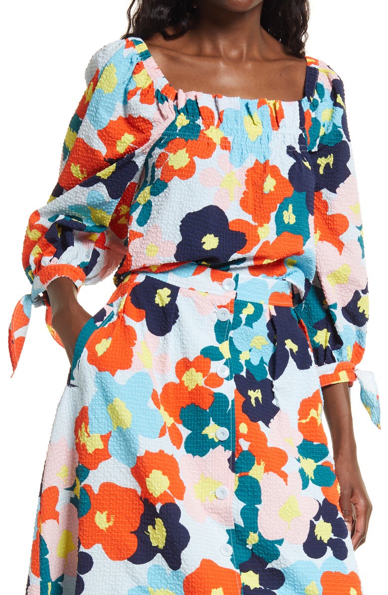 Nordstrom Cristina Martinez Print Poet Blouse, Alternate, color,