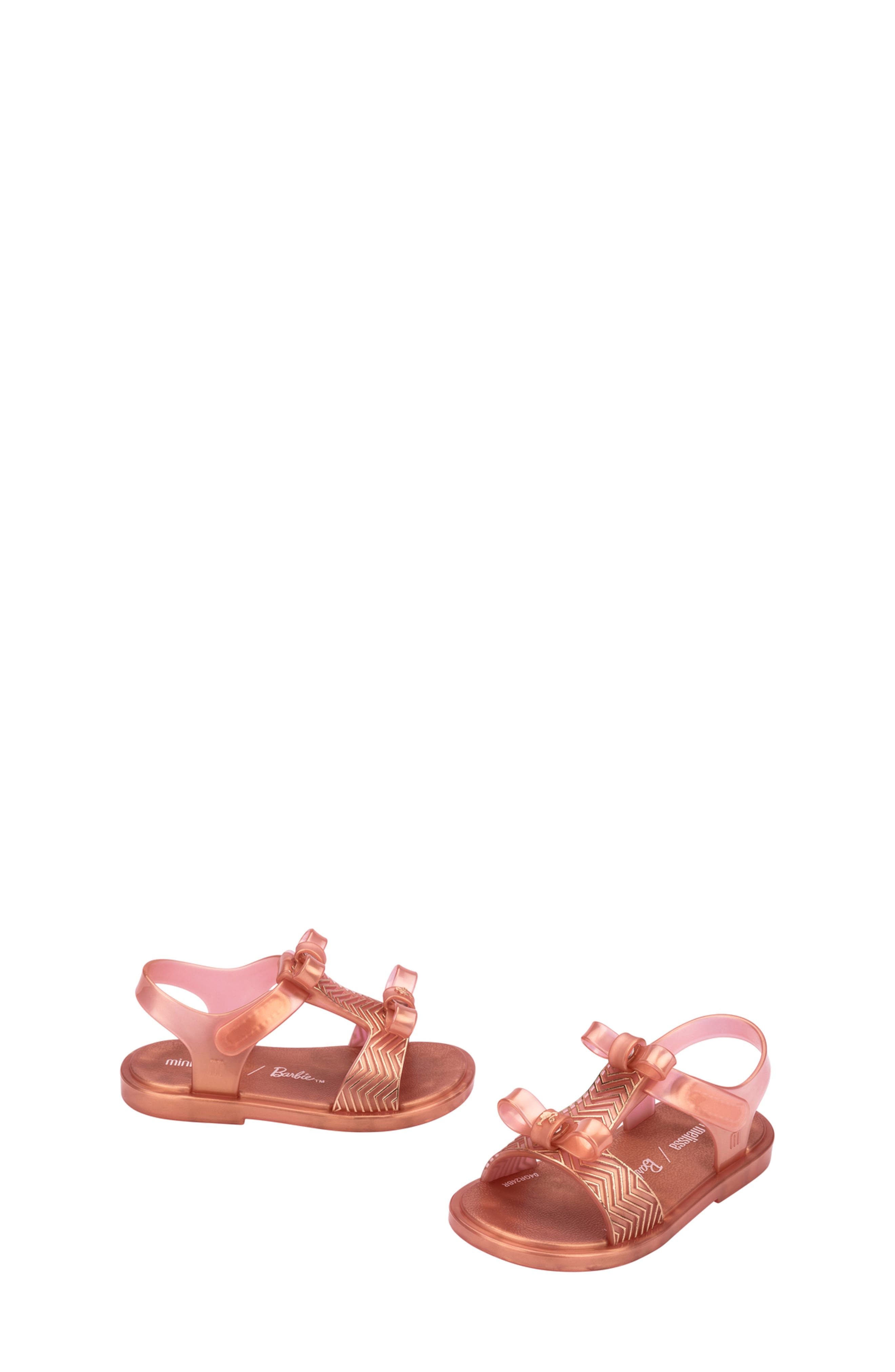 Mini Melissa x Barbie Kids' Dream Sandal, Alternate, color, Pearly Pink