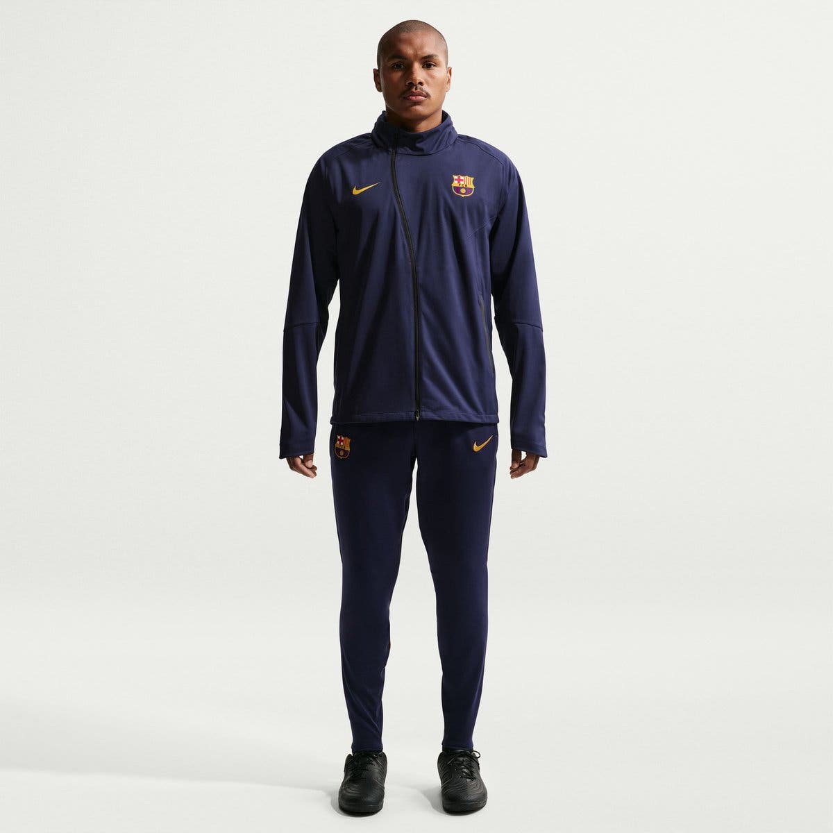 Nike Men's Nike Blue Barcelona Strike Shield Full-Zip Hooded Rain ...
