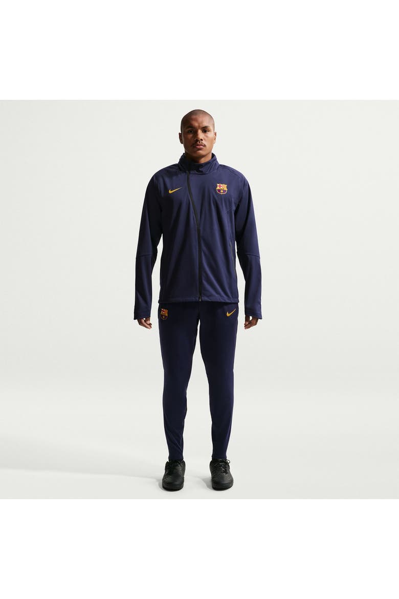 Men's Nike Blue Barcelona Strike Shield Full-Zip Hooded Rain Jacket, Alternate, color, Blue