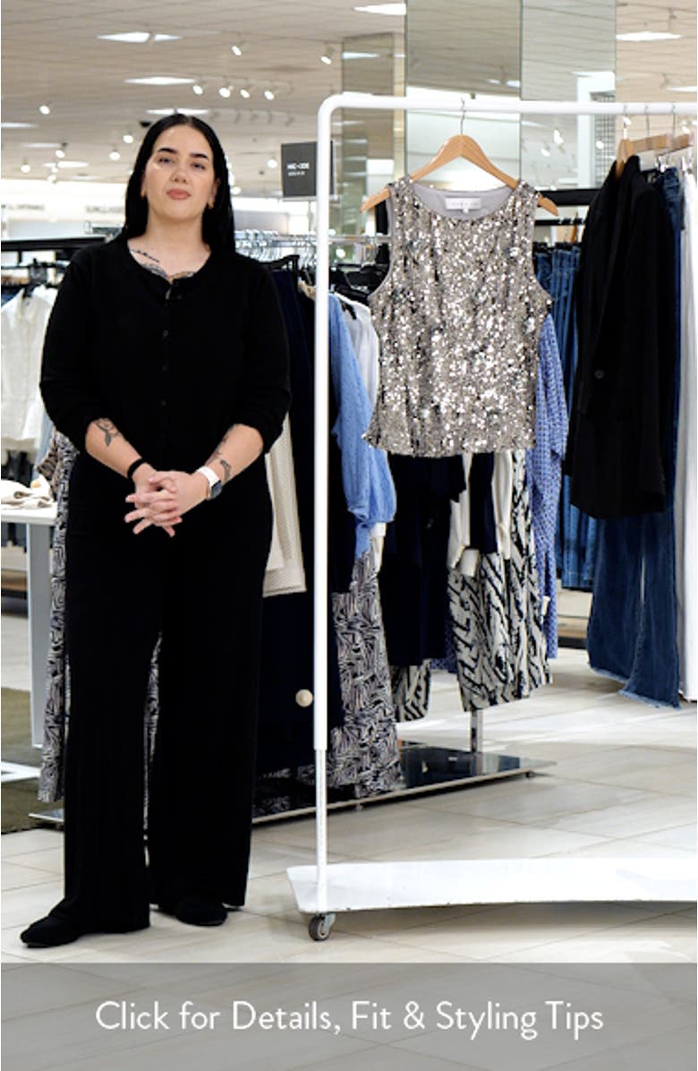 Floral Appliqué Sequin Top, sales video thumbnail