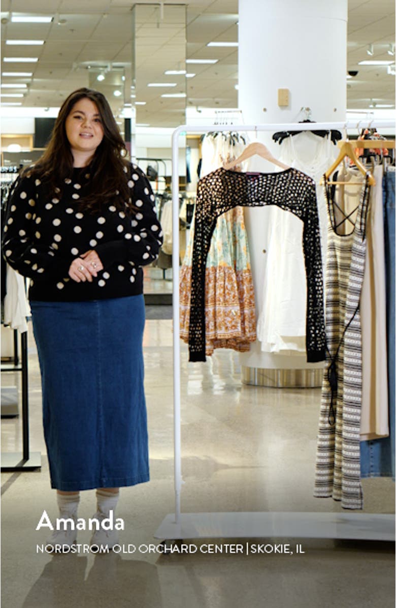 Long Sleeve Mesh Stitch Shrug Sweater, sales video thumbnail