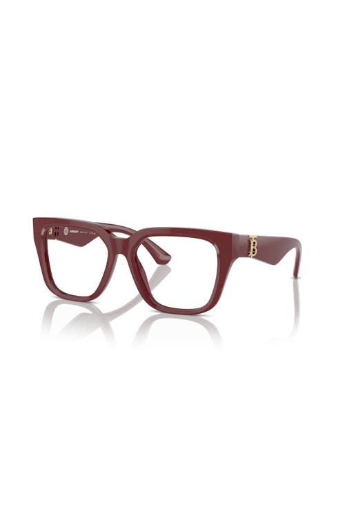 Burberry 53mm Square Optical Glasses In Red
