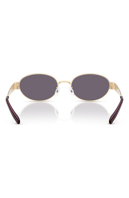 Tory Burch Miller Metal Oval Sunglasses In Purple