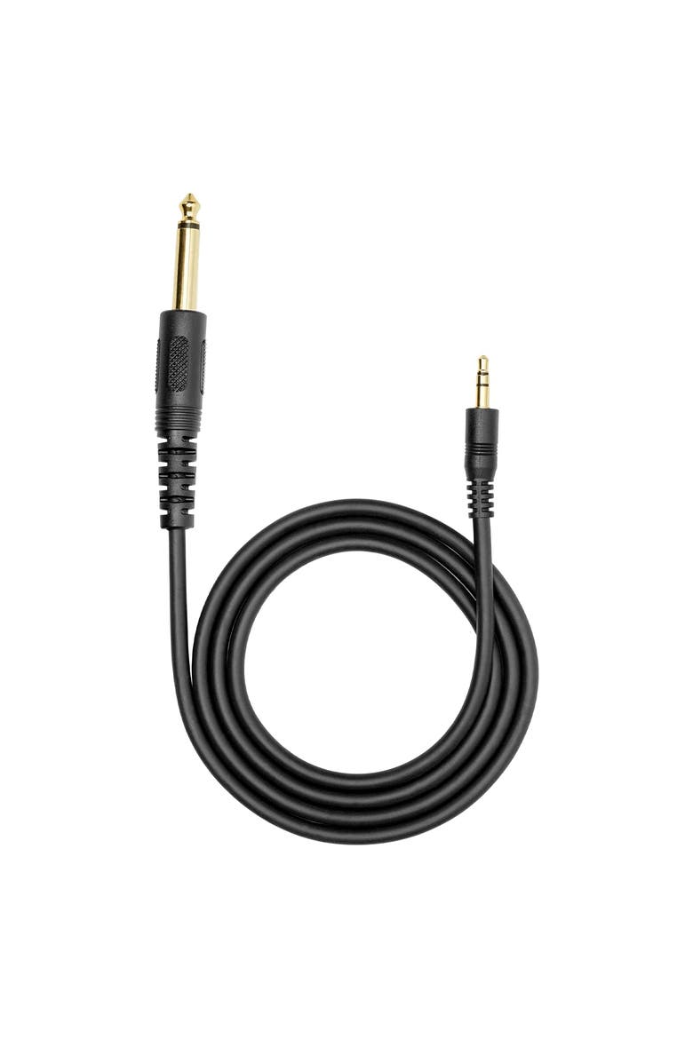 WGA-1 6.35mm Guitar Cord to 3.5mm Extension TRS Male to Male Audio Cable, Main, color, Black