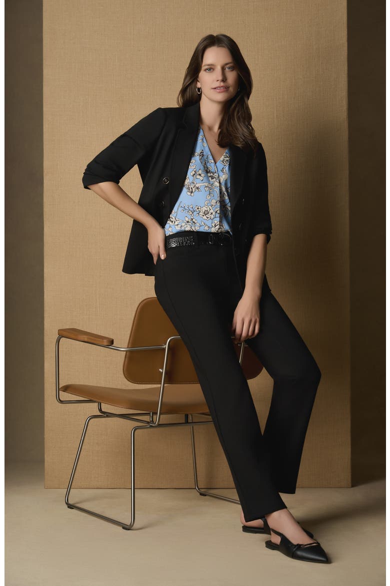 Faux Double Breasted Jacket, Alternate, color, JONES BLACK