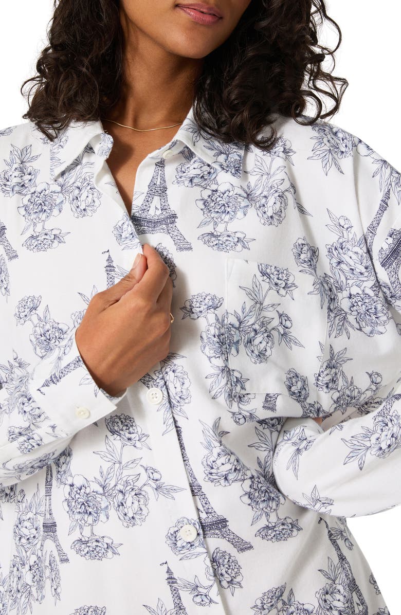 BedHead Pajamas Print Organic Cotton Flannel Sleep Shirt, Alternate, color, 