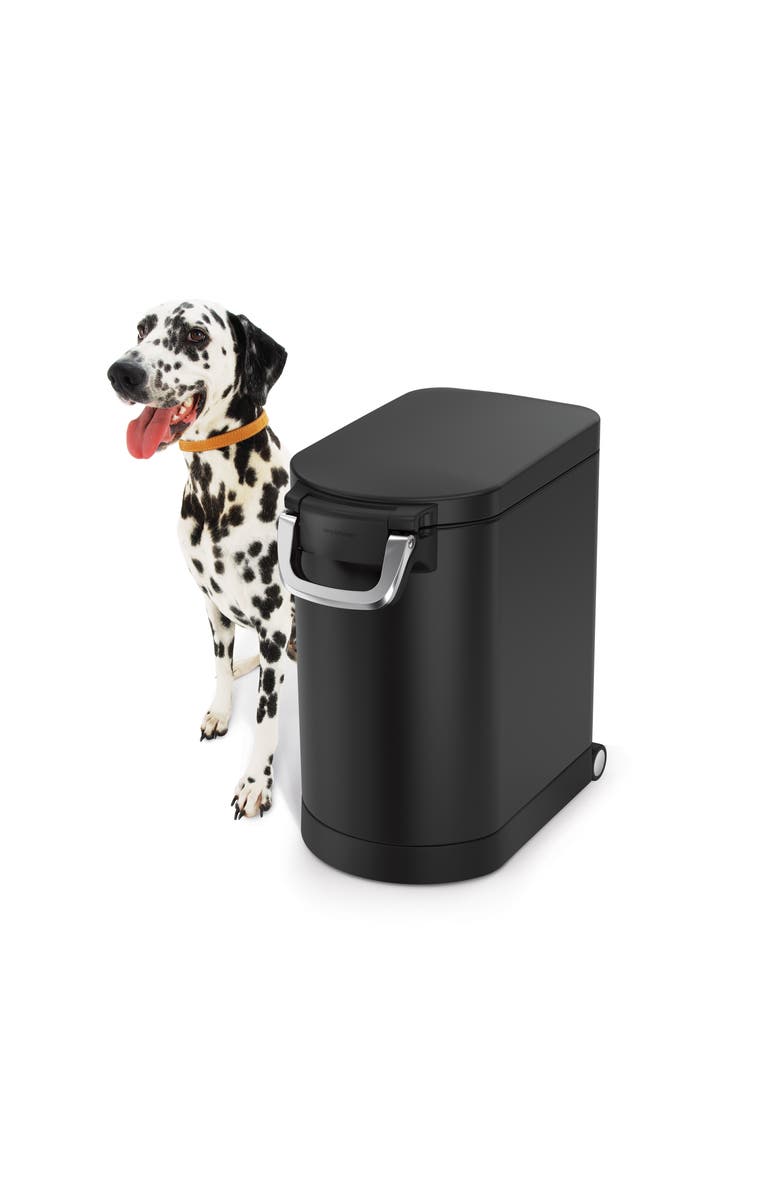 simplehuman medium pet food can, Alternate, color, Matte Black