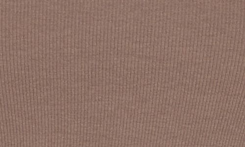 Nic + Zoe Nic+zoe Perfect Rib Cotton Blend Funnel Neck Top In Brown