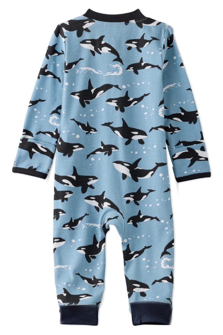 Shadow Footless Sleep & Play Organic Cotton Romper, Alternate, color, ORKIDS