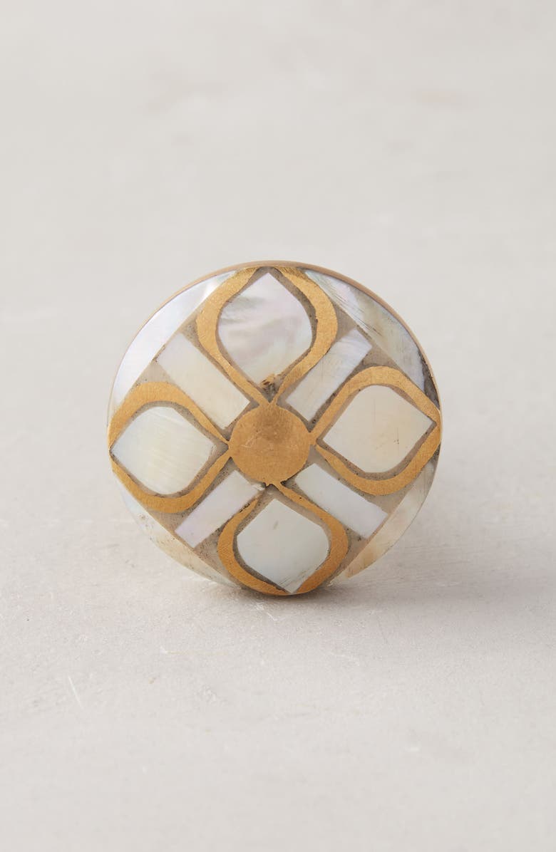 Anthropologie Home Anthropologie Serpentine Mother of Pearl Knob, Main, color, 
