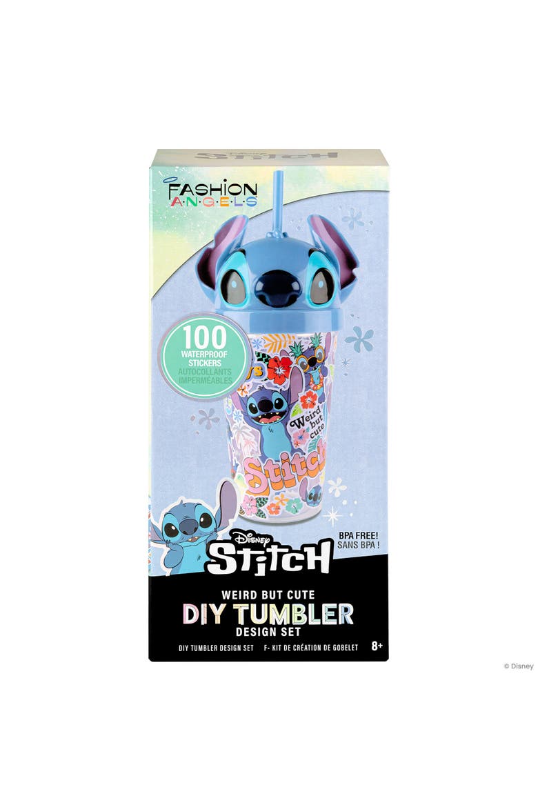 Disney Stitch Tumbler Kit 16 oz Cup, 100 Stickers, Alternate, color, Multicolored
