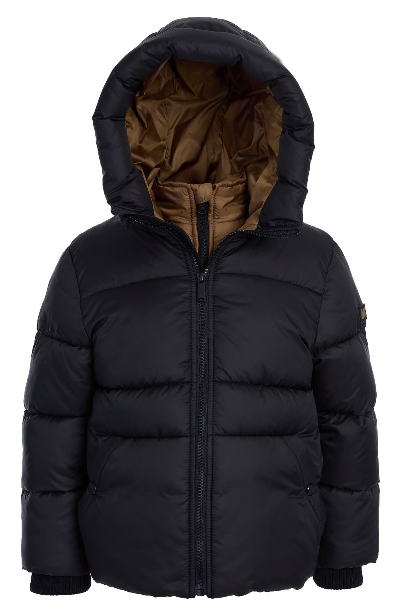 Michael Kors Kids' Hooded Puffer Jacket with Bib