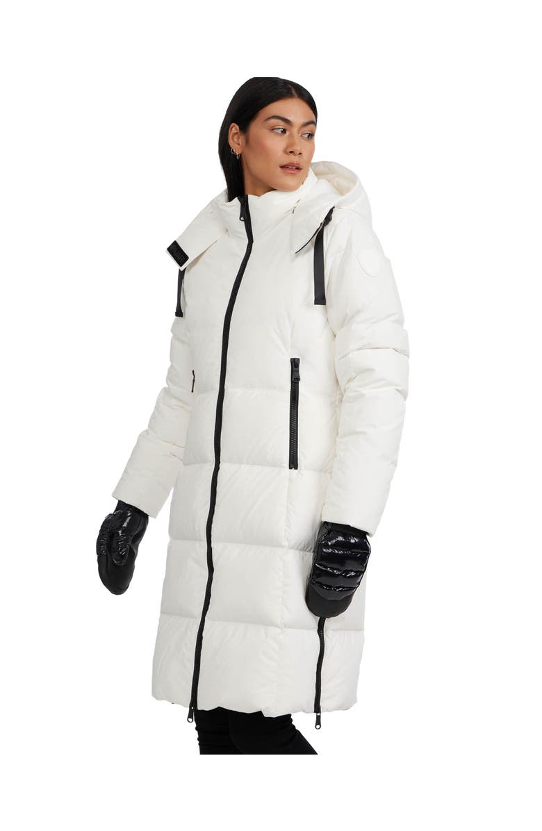 Pajar Zaniah Long Channel Quilted Puffer, Alternate, color, White Opal