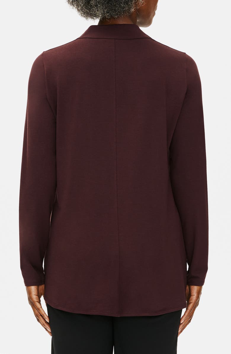 Eileen Fisher V-Neck Top, Alternate, color, Dark Brownstone