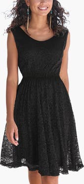LASCANA Women's Sleeveless Lace Dress