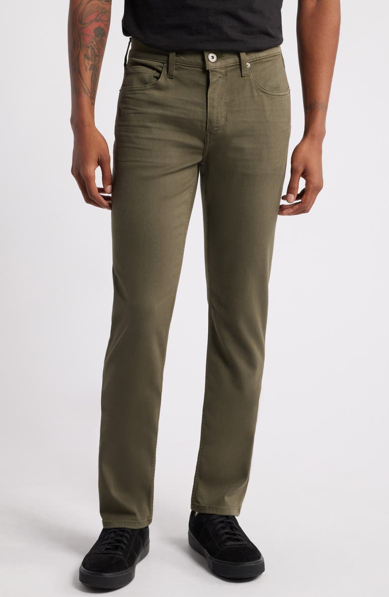 PAIGE Lennox Transcend Slim Fit Jeans, Main, color, Aged Moss