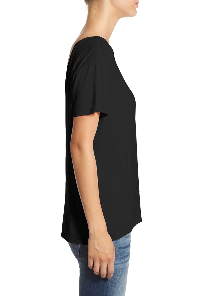 Cross Front Tee, Alternate, color, BLACK