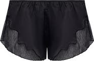 LIONESS Paradise Lace Trim Satin Shorts