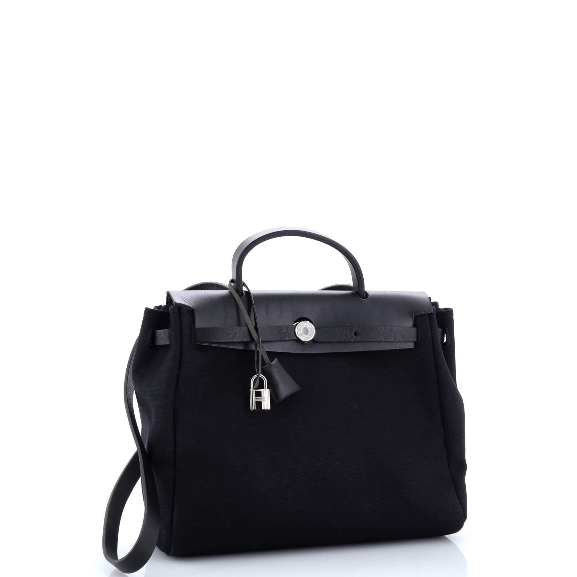 Pre-Owned Hermes Herbag Toile and Leather PM, Alternate, color, 