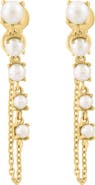 EFFY 14K Yellow Gold Cultured Freshwater Pearl Front/Back Earrings