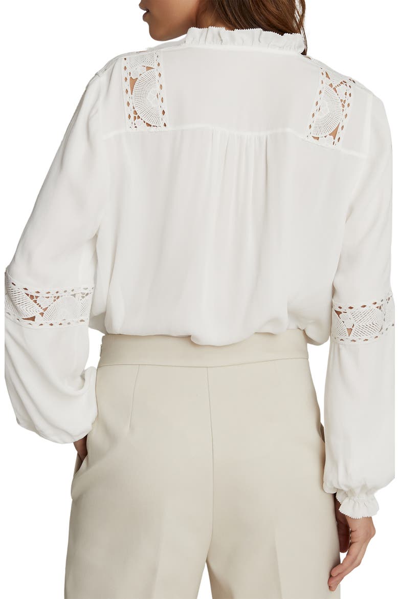 Dottie Crochet Lace Blouse, Alternate, color, WHITE