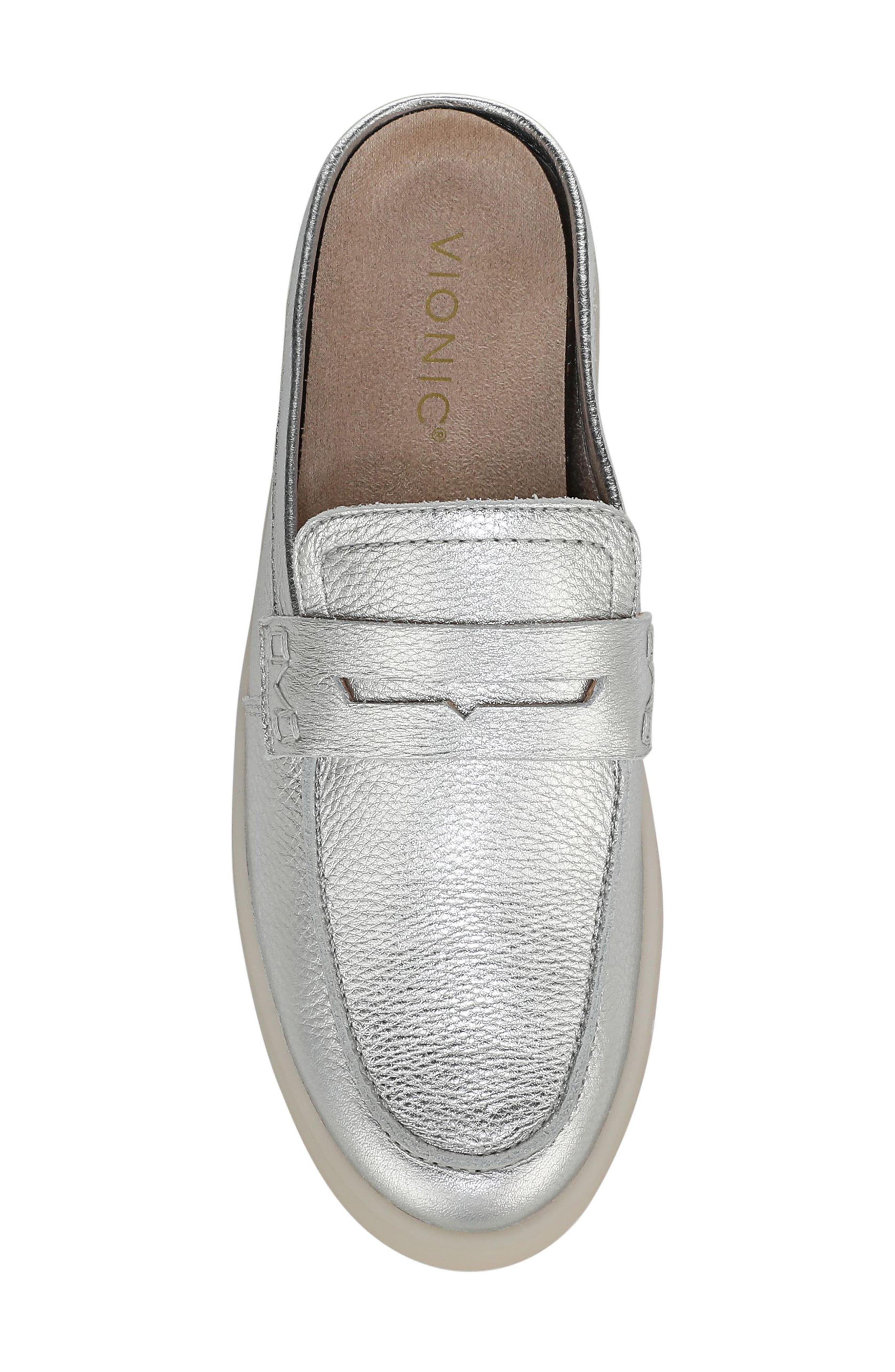 Vionic Uptown Penny Loafer Mule, Alternate, color, Silver