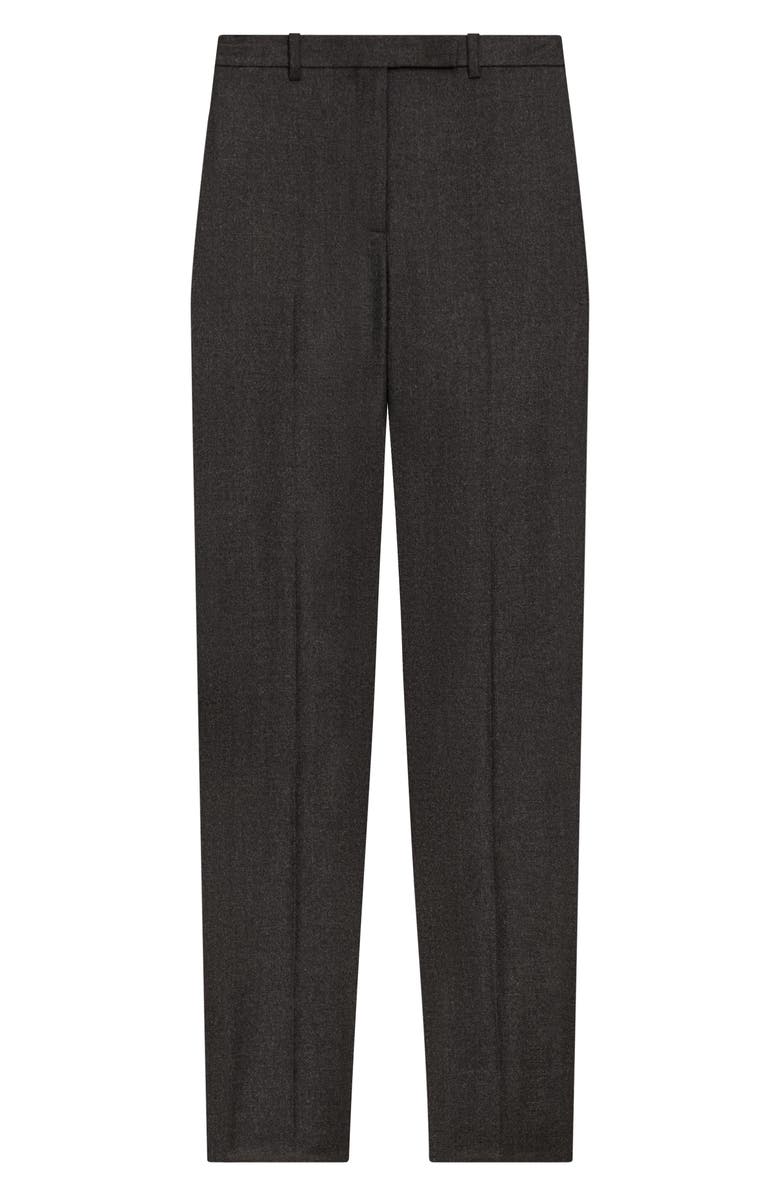 Theory Sleek Flannel High Waist Taper Pants, Alternate, color, Nw Chc Mln