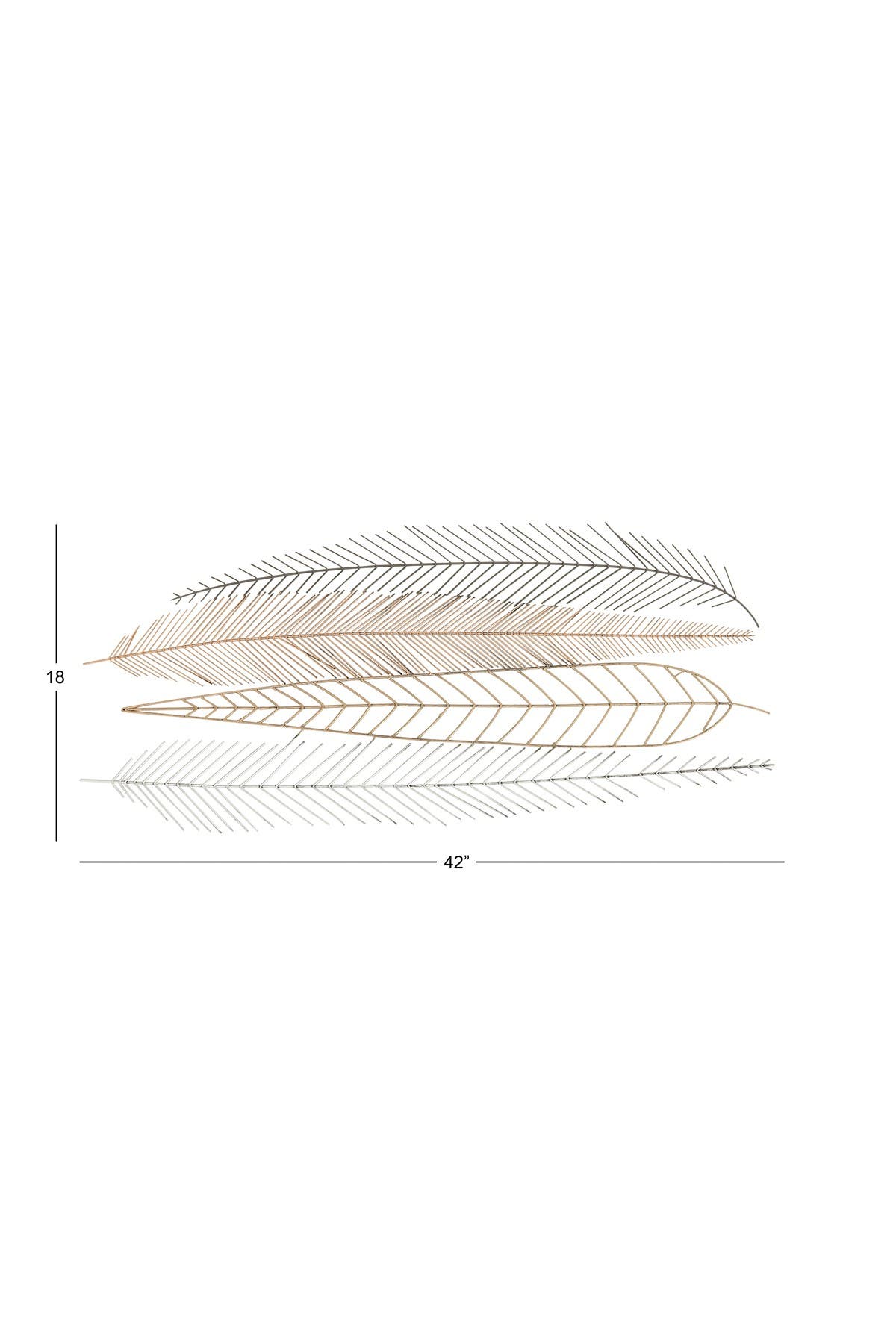 COSMO BY COSMOPOLITAN Multi Natural Feather & Leaf Wall Decor ...