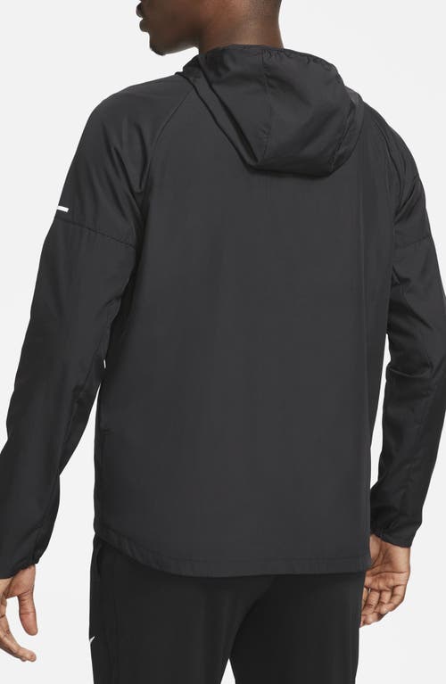 Nike Men's Miler Repel Running Jacket In Black/black