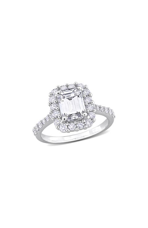 Octagon Moissanite Ring