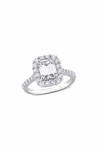 Octagon Moissanite Ring