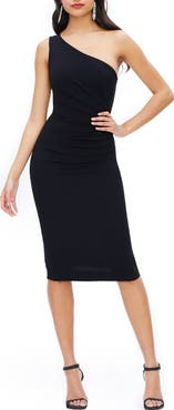 Dress authentic the PopulationMartine Flirty One-Shoulder Midi Sheath Dress