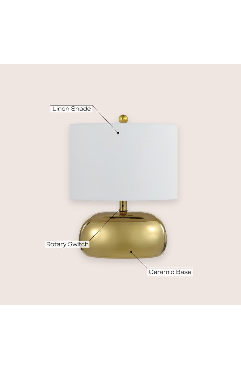 JONATHAN Y Calix Mid-Century Glam Ceramic/Iron LED Table Lamp, Alternate, color,